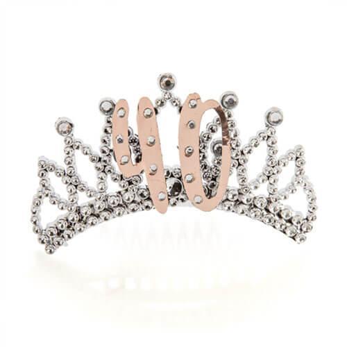 Rose Gold and Silver Tiara - 40th