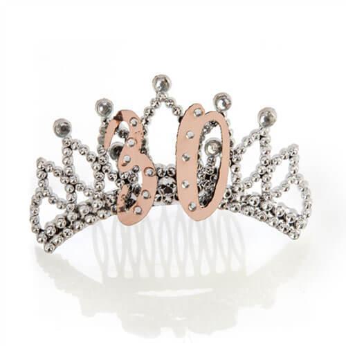 Rose Gold and Silver Tiara - 30th