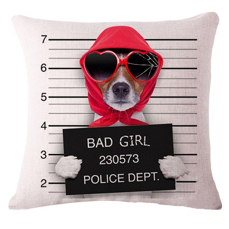 45x45cm Home Decoration Creative Cute Cartoon Dogs 8 Optional Patterns Cotton Linen Pillowcases Sofa Cushion Cover 2 SPECIFICATION