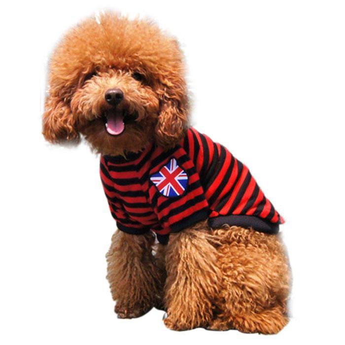 Pet Dog Cat Striped Clothing Coats T shirt Pet Apparel Vest Winter Spring Pet Customes