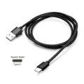 USB-C 3.1 Type-C Data Sync Charger Black Strong Braided Heavy Duty Fast Charging Cable (1M)