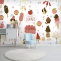 3D Home Wallpaper Ice Cream Apple WC770 BCHW Wall Murals Wallpaper Murals Self-adhesive Vinyl, XL 208cm x 146cm (WxH)(82''x58'')