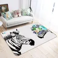 3D Home Carpet Zebra Vision 598 Non Slip Rug Mat, 140cmx200cm (55.1"x78.8")