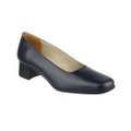 Amblers Walford Ladies Leather Court / Womens Shoes (Navy) (3.5 UK)