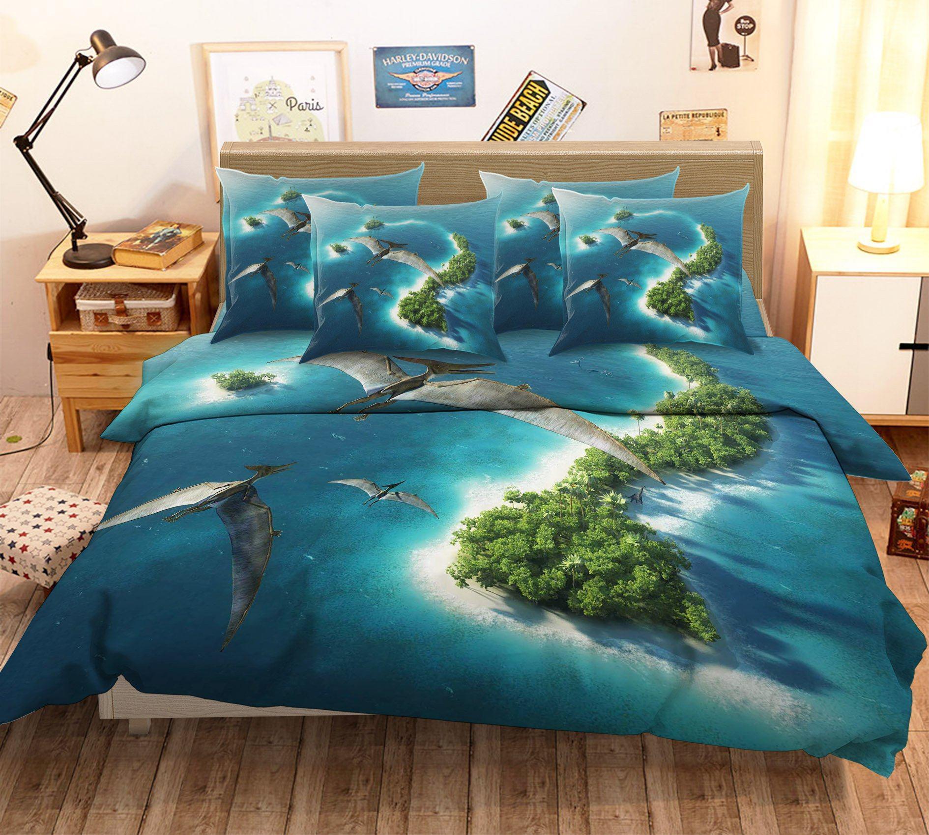 3D Bedding Sheet Sea Flying Dinosaurs 112 Quilt Cover Set Bedding Set Pillowcases 3D Duvet cover