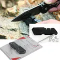TAIDEA 3in1 Camping Fishing Pocket Diamond Carbide Ceramic Knife Sharpener New