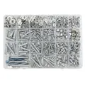 M3 M4 M5 M6 Stainless Steel Phillips Round Head Screws Nuts Flat Washers Assortment Kit 900g