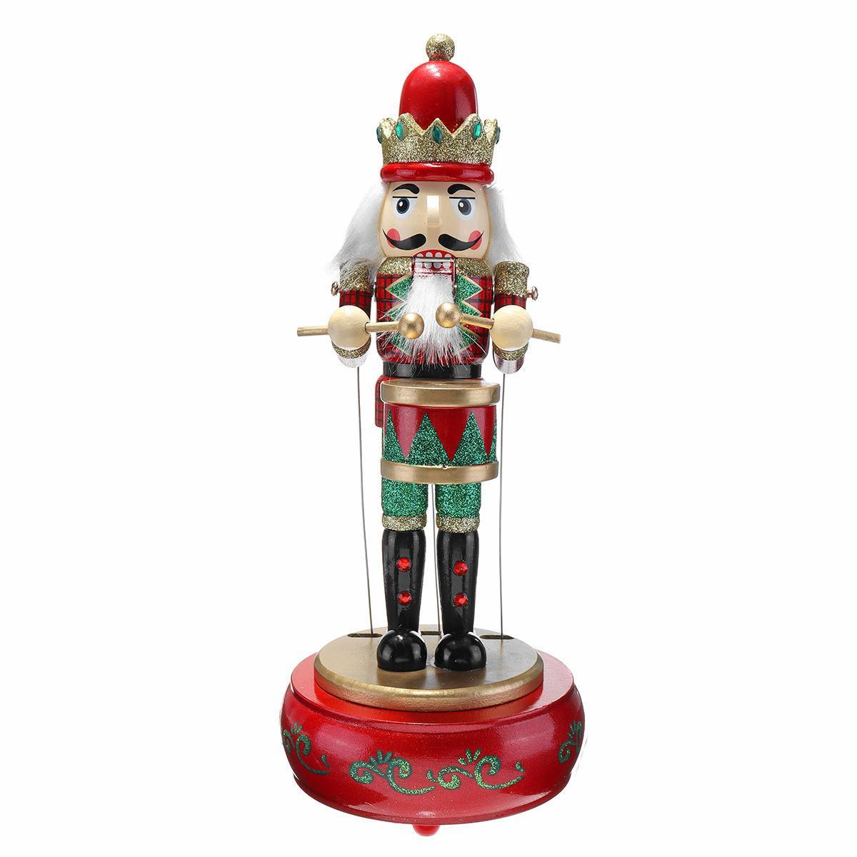 Wooden Guard Nutcracker Soldier Toy Music Box Christmas Decorations Xmas Gift