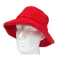 Terry Towelling BUCKET HAT Daggy Fishing Camping Lad Cap Retro 100% COTTON - Red - XX-Large