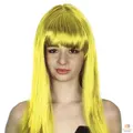 LONG WIG Straight Party Hair Costume Fringe Cosplay Fancy Dress 70cm Womens - Yellow (22461)
