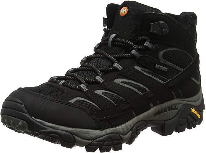 Merrell Mens Moab 2 MID GTX Hiking Shoes Boots Trail Outdoor Mountain - Black - US 7