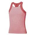 Wilson Striated Girls Cap Sleeve Top Childrens Kids Tennis Competition Shirt - Papaya - X-Small