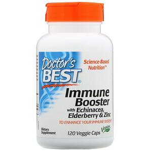 Doctor's Best, Immune Booster with Echinacea, Elderberry & Zinc, 120 Veggie Caps
