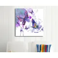 Butterflies Watercolour Stretched Canvas Print