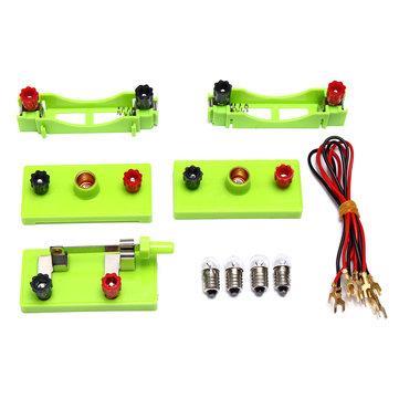 3Set Electric Circuit Kit Bulb Switch Conductive Line Kid School Educational Science Toy Diy Montessori