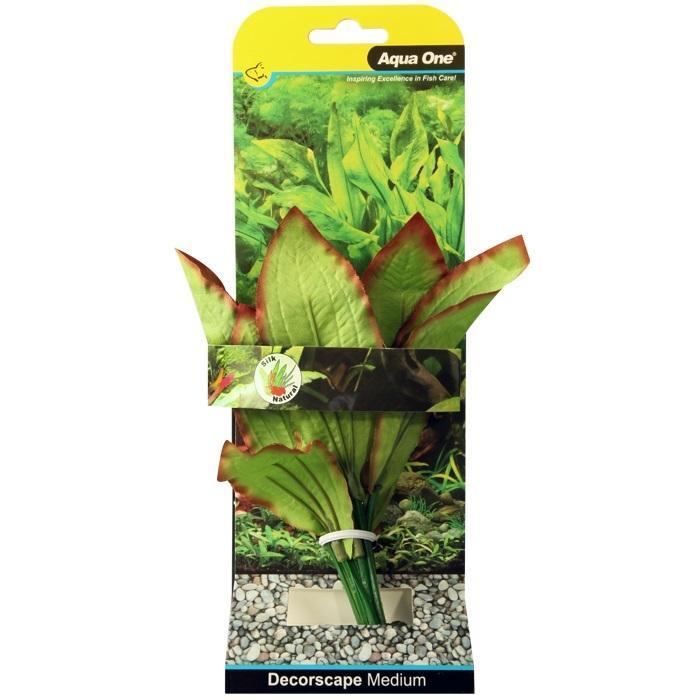 20cm Medium Amazon Red/Green Aquarium Plant Silk For Fish Tanks And Aquariums by Aqua One