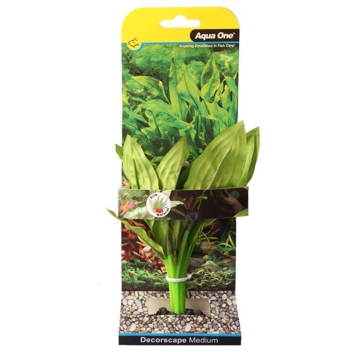 20cm Medium Amazon Broad Leaf Plant Silk For Fish Tanks And Aquariums by Aqua One