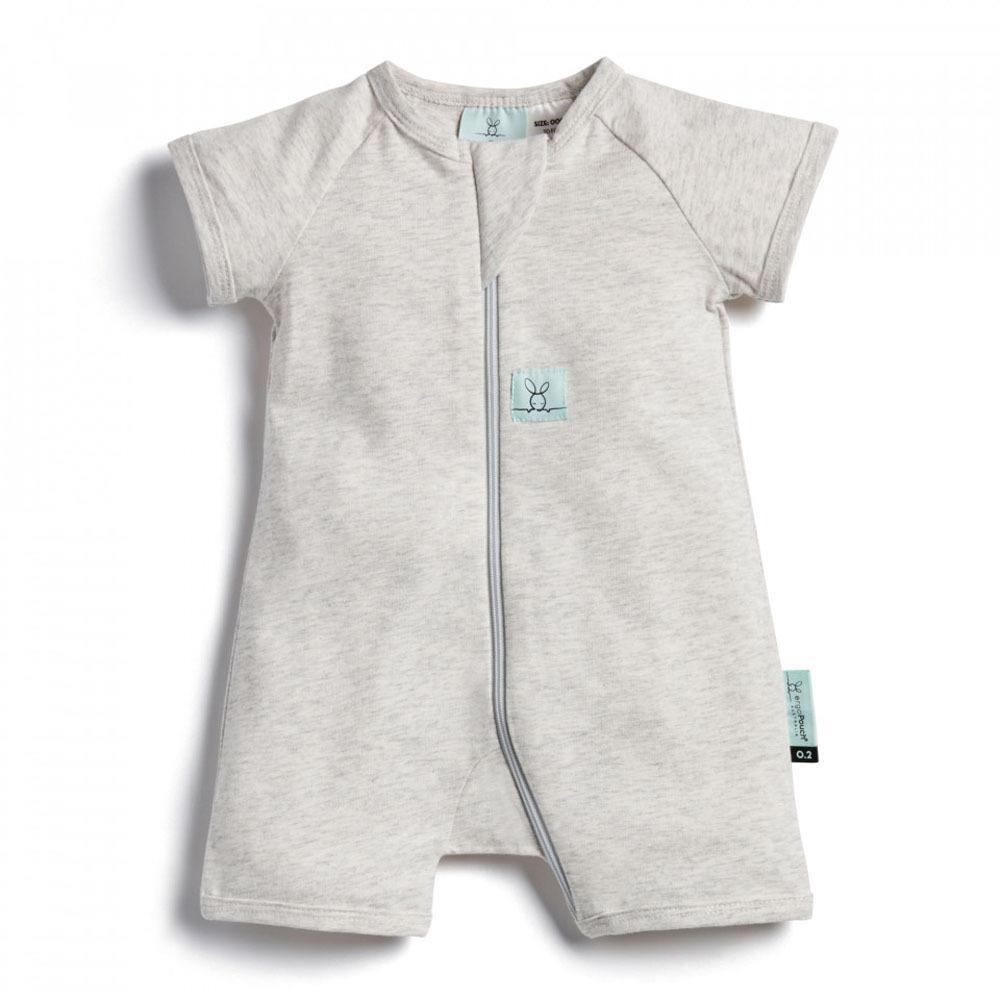 ErgoPouch Layers Short Sleeve Baby Organic Cotton TOG 0.2 Size 6-12m Grey Marle