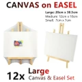 12x Artist Canvas on Easel Set Blank Acrylic Oil Painting Display Tripod Stand L