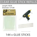 144 x Bulk Clear Glue Gun Refill Stick 10cm Hot Melt Adhesive DIY Craft Heat