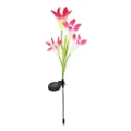 Solar Power Lily Flower Stake Light Multicolor Changing Waterproof Outdoor Garden Lamps RED COLOR
