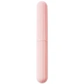 Travel Toothbrush Storage Box Case Portable Dustproof Anti-bacteria Tooth Brush Box For Home Outdoor PINK COLOR