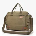 Men Multi-Function Canvas Business Laptop Bag Briefcase Handbag
