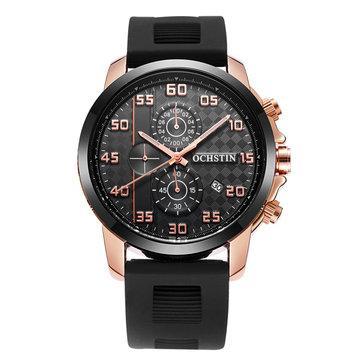 Gq080 Bussiness Style Male Wristwatch Silicone Band Analog Sport Quartz Watch 02