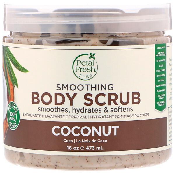 Petal Fresh, Pure, Smoothing Body Scrub, Coconut (473ml)