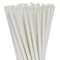 White Biodegradable Paper Drinking Straws Birthday Party Cafe Take Away