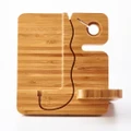 Multifunctional Wooden Mobile Phone Bracket Holder For Smart Phones / Apple Watch