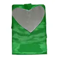4m Bali Flag Apple Green with Silver Heart, Party, Weddings, Events Satin