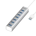 MBEAT 7-Port USB 3.0 Powered Hub - USB 2.0/1.1/Aluminium Slim Design Hub with Fast Data Speeds 5Gbps Power Delivery for PC and MAC devices
