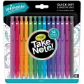 Crayola Take Note Washable Gel Pens Assorted Pack Of 14