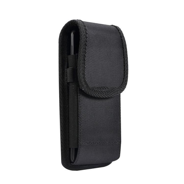 4.7 Inch Universal Vertical Nylon Fabric Waist Bag For Iphone X and Iphone 8 Galaxy S6 Redmi 3(Black)