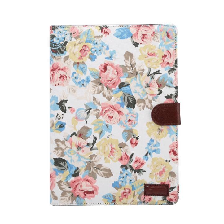 Flowers Cloth Pattern Horizontal Flip Leather Case With Sleep / Wake-Up Function and Holder and Card Slots and Wallet For Ipad Pro 9.7 Inch(White)
