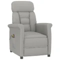Massage Chair Light Grey Faux Suede Leather vidaXL