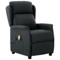 Massage Chair Dark Grey Fabric vidaXL