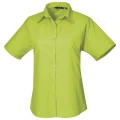 Premier Short Sleeve Poplin Blouse / Plain Work Shirt (Lime) (18)