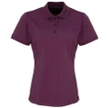 Premier Womens/Ladies Coolchecker Short Sleeve Pique Polo T-Shirt (Aubergine) (M)