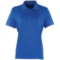 Premier Womens/Ladies Coolchecker Short Sleeve Pique Polo T-Shirt (Royal) (S)