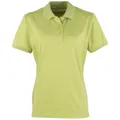 Premier Womens/Ladies Coolchecker Short Sleeve Pique Polo T-Shirt (Lime) (L)