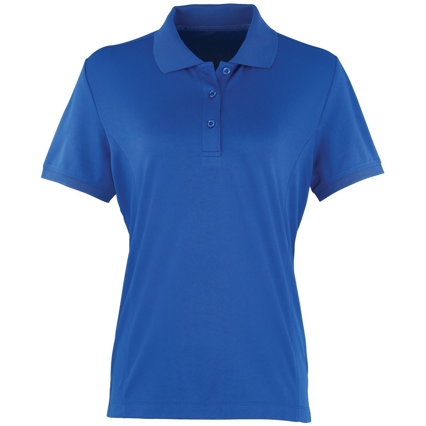 Premier Womens/Ladies Coolchecker Short Sleeve Pique Polo T-Shirt (Royal) (L)