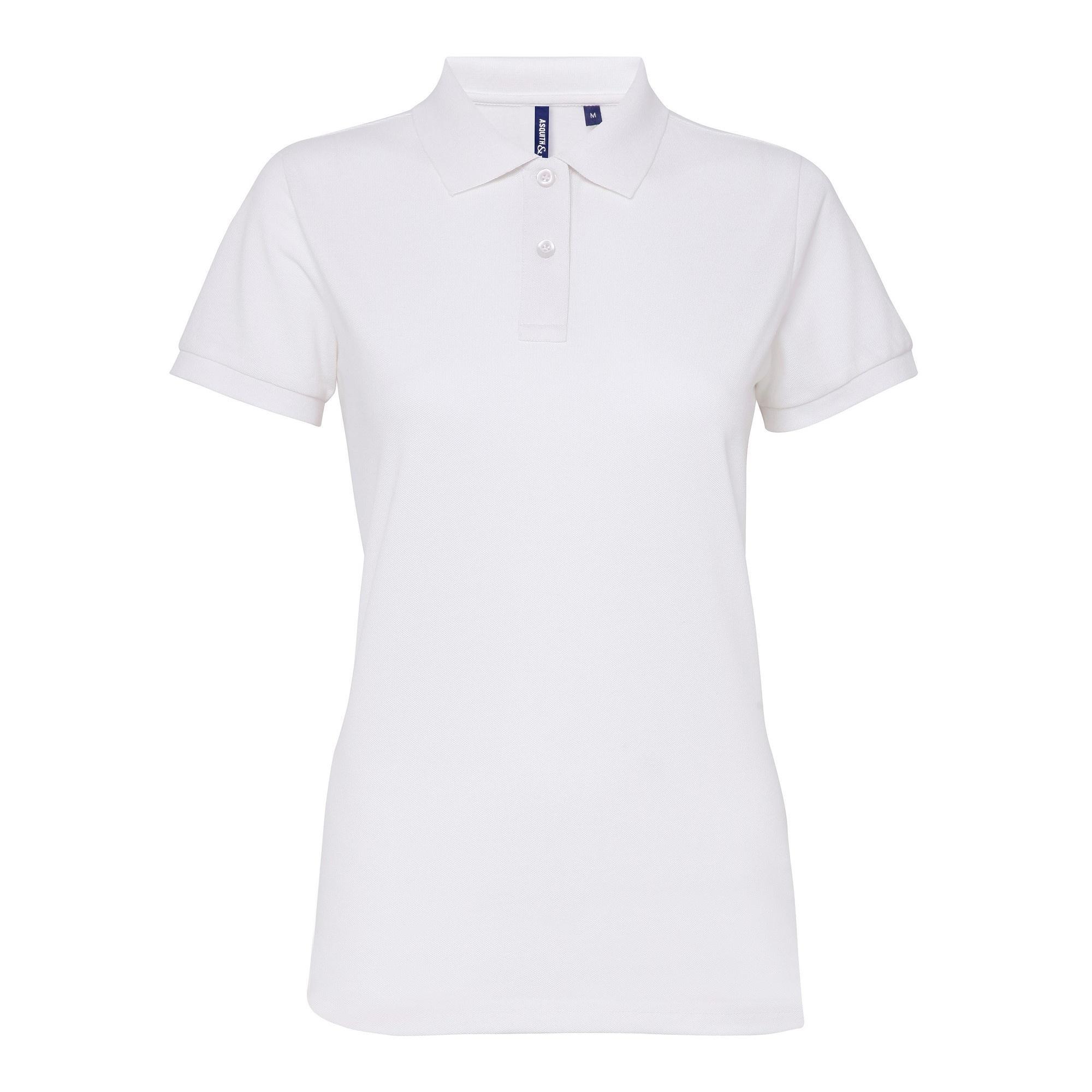 Asquith & Fox Womens/Ladies Short Sleeve Performance Blend Polo Shirt (White) (XL)