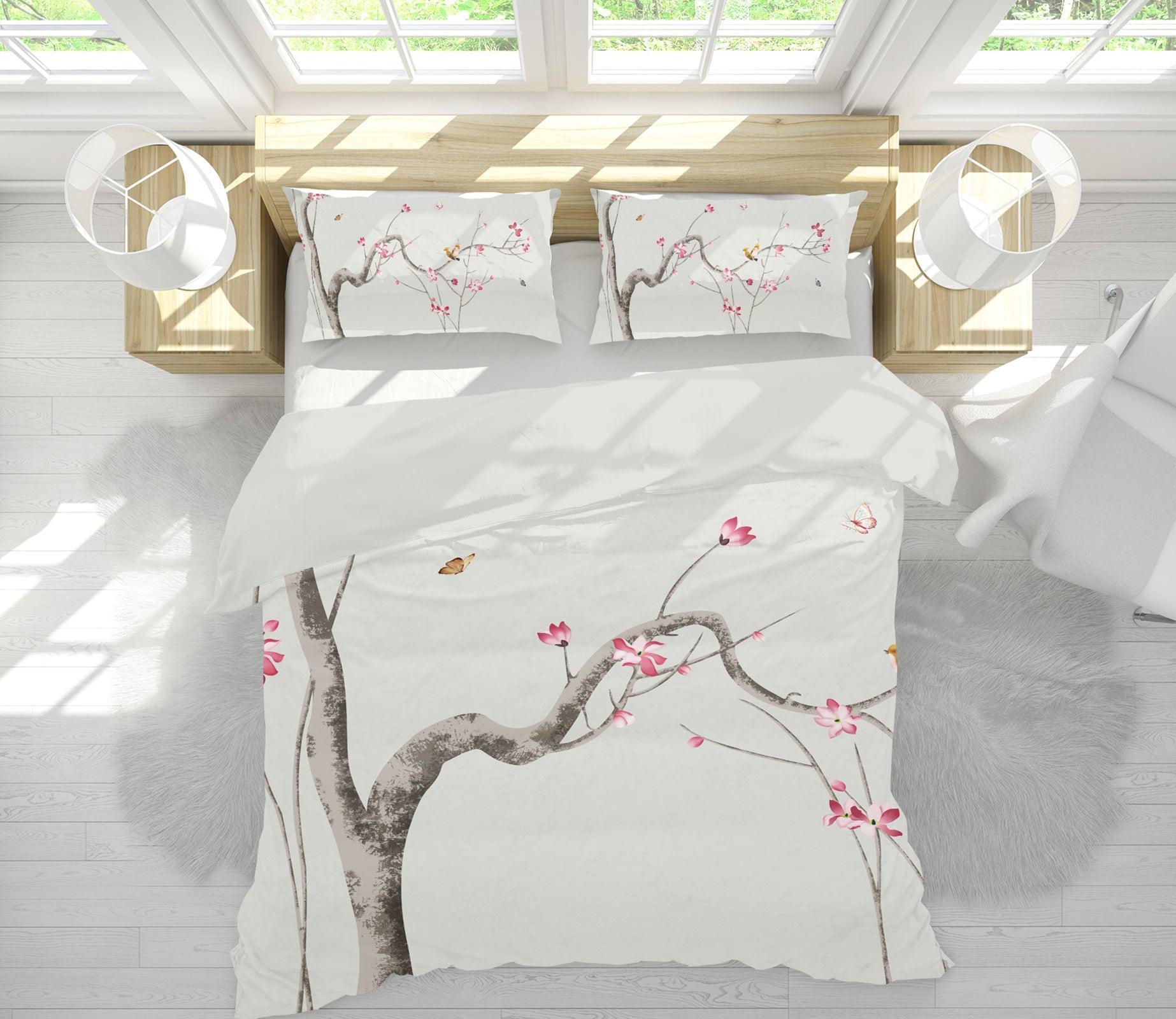 3D Plum Tree 12102 Bed Pillowcases Quilt Cover Set Bedding Set 3D Duvet cover Pillowcases