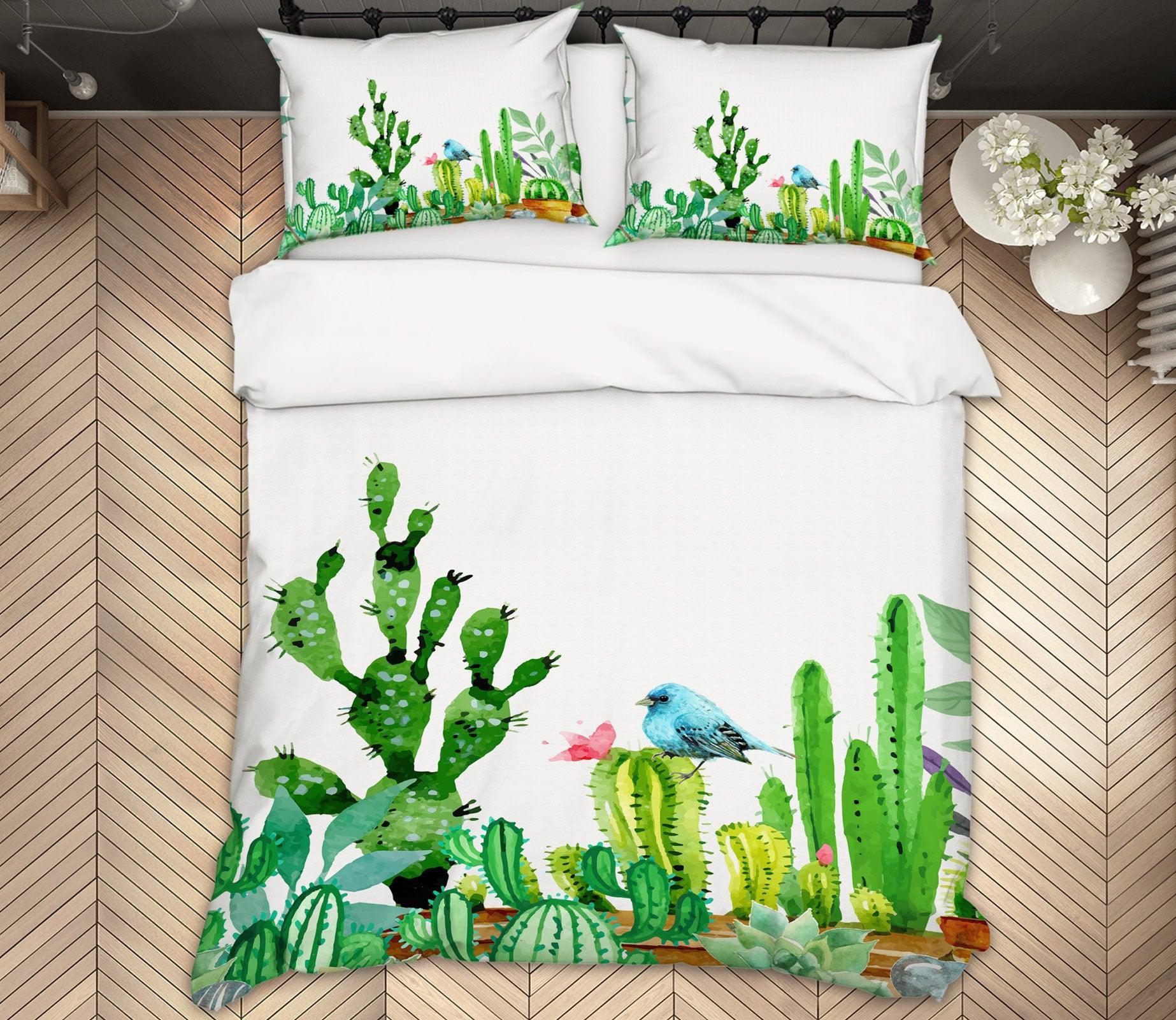 3D Cactus 12089 Bed Pillowcases Quilt Cover Set Bedding Set 3D Duvet cover Pillowcases