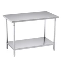 SOGA 120*70*85cm Commercial Catering Kitchen Stainless Steel Prep Work Bench