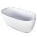 Bathtub 1600x800x580 Freestanding Bath Tub Acrylic Matte White 1600 Oval Free