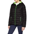 Result Urban Womens/Ladies Snowbird Hooded Jacket (Black/Lime Green) (L)