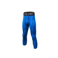 Men'S Compression Capri Shorts Baselayer Cool Dry Sports Tights - Blue Blue S